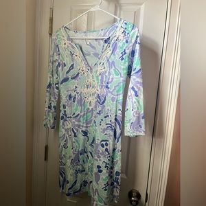 EUC Lilly Pulitzer Marina XS Dress in Lilly’s Lilac Nice Ink